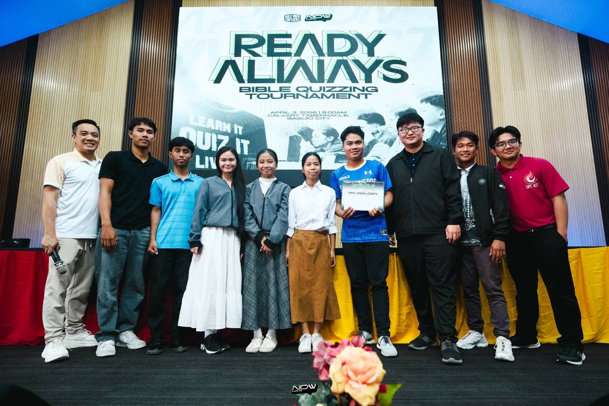 Youth delegates at the Asia Pacific Youth Conference Bible Quizzing segment